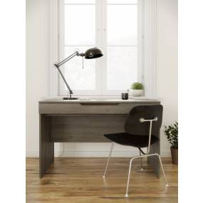  Arobas Desk with Drawer In Bark Grey - Nexera 601844