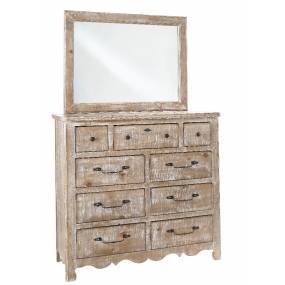Chatsworth Drawer Dresser & Mirror in Chalk - Progressive Furniture B643-23/50