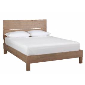 Jakob Queen Platform Bed w/ Headboard in Weathered Oak - Progressive Furniture I102-34/39