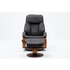 Relax-R™ Montreal Recliner and Ottoman in Espresso Top Grain Leather  - Progressive Furniture M058-040103