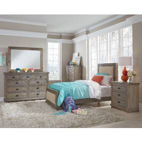 Willow Twin Upholstered Headboard in Weathered Gray - Progressive Furniture P635-25
