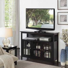 Big Sur Deluxe 48 inch TV Stand with Storage Cabinets and Shelf - Convenience Concepts 8066090BL