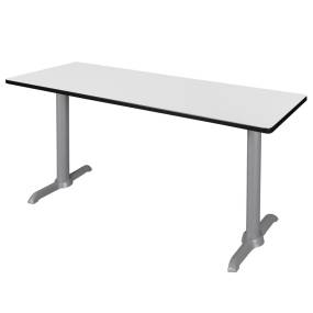 Regency Cain 60" x 24" Training Table- White/ Grey Base - Regency MTRCT6024WHGY