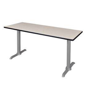 Regency Cain 66" x 24" Training Table- Maple/ Grey Base - Regency MTRCT6624PLGY