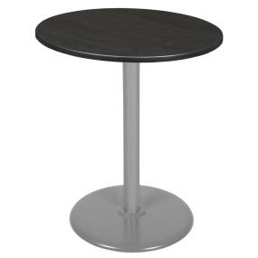 Regency Cain Cafe High 36" Round Platter Base Table- Ash Grey/ Grey Base - Regency TCP36RNDAGGY