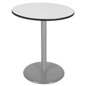 Regency Cain Cafe High 36" Round Platter Base Table- White/ Grey Base - Regency TCP36RNDWHGY