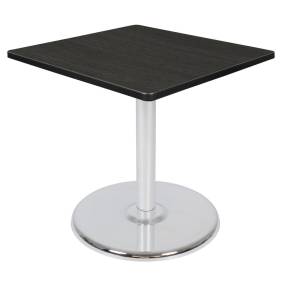 Regency Cain 30" Square Platter Base Table- Ash Grey/ Chrome Base - Regency TP3030AGCM