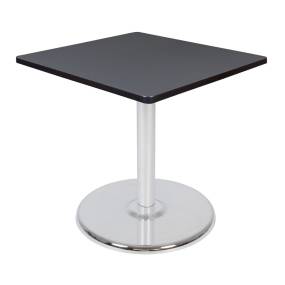 Regency Cain 30" Square Platter Base Table- Grey/ Chrome Base - Regency TP3030GYCM