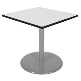 Regency Cain 30" Square Platter Base Table- White/ Grey Base - Regency TP3030WHGY