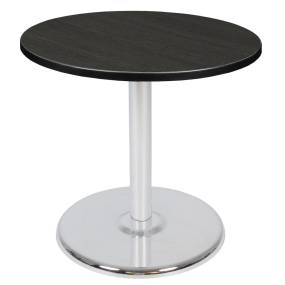 Regency Cain 30" Round Platter Base Table- Ash Grey/ Chrome Base - Regency TP30RNDAGCM