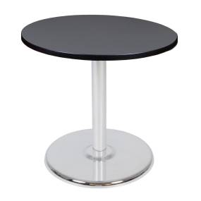 Regency Cain 30" Round Platter Base Table- Grey/ Chrome Base - Regency TP30RNDGYCM