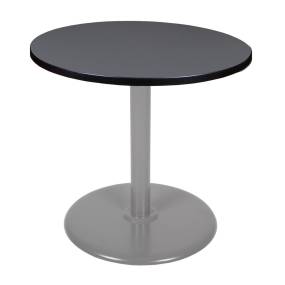 Regency Cain 30" Round Platter Base Table- Grey/ Grey Base - Regency TP30RNDGYGY