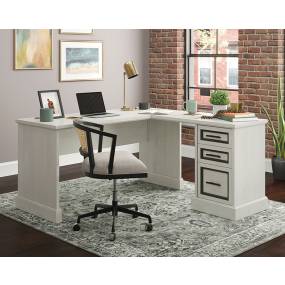 Carolina Grove L-Shaped Desk with Drawers in Winter Oak - Sauder 429547