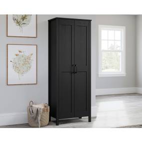 Two-Door Storage Cabinet in Raven Oak - Sauder 433243