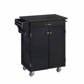 Cuisine Cart Black Finish Black Granite Top - Homestyles Furniture 9001-0044