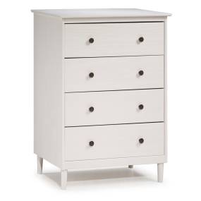 Modern 4 Drawer Dresser - White - Walker Edision BR4DDRWH