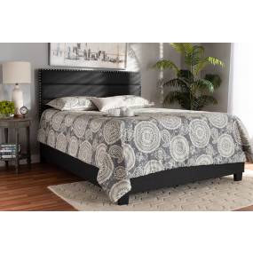 Baxton Studio Ansa Modern & Contemporary Dark Grey Fabric Upholstered Full Size Bed - CF9084C-Charcoal-Full