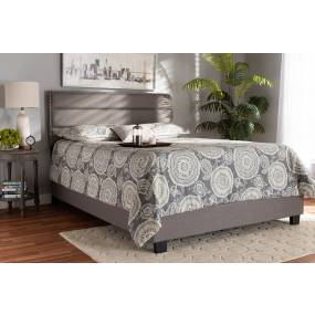 Baxton Studio Ansa Modern & Contemporary Grey Fabric Upholstered Queen Size Bed - CF9084C-Grey-Queen