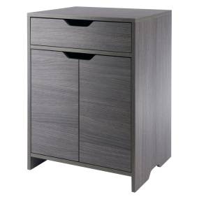 Nova 1-Drawer Storage Cabinet In Charcoal  - Winsome Wood 16326