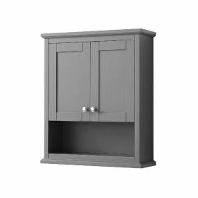Wall-Mounted Bathroom Storage Cabinet in Dark Gray - Wyndham WCV2323WCKG