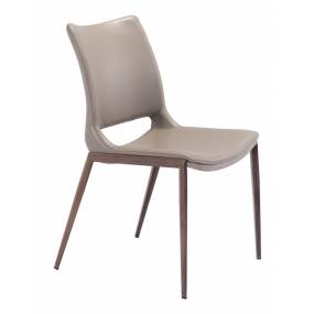 Ace Dining Chair (Set of 2) Gray & Walnut - Zuo Modern 101282