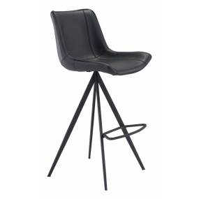 Aki Bar Chair (Set of 2) Black  - Zuo Modern 101289