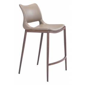 Ace Counter Chair (Set of 2) Gray & Walnut - Zuo Modern 101392