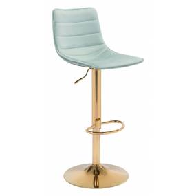 Prima Bar Chair Light Green & Gold - Zuo Modern 101453
