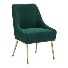 Madelaine Dining Chair Green & Gold - Zuo Modern 109375