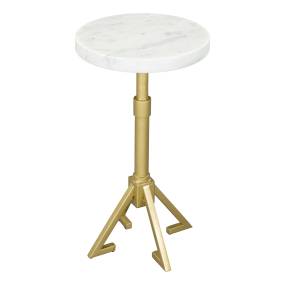 Maurice Side Table White & Gold - Zuo Modern 109561