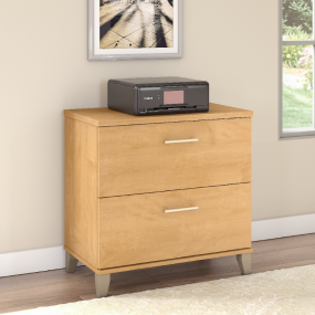 Somerset Lateral File Cabinet in Maple Cross - Bush Furniture WC81480