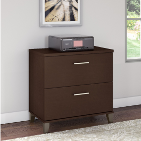 Somerset Lateral File Cabinet in Mocha Cherry - Bush Furniture WC81880