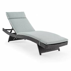 Biscayne Outdoor Wicker Chaise Lounge Mist/Brown - Crosley CO7144BR-MI