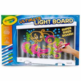 Crayola Ultimate Light Board Reusable traceable surface 6 markers - CO74-7245