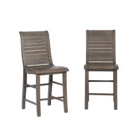 Willow Counter Chair in Distressed Dark Gray (Set of 2) - Progressive D801-63