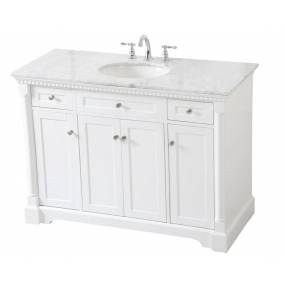 48 inch single bathroom vanity in  White - Elegant Lighting VF53048WH