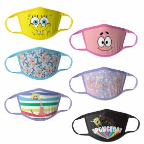Sponge Bob Girls Kids Face Masks - 6pk - HCGMP3319