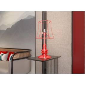 HELENAH TABLE LAMP RED - Shatana Home HELENAH-TL RED