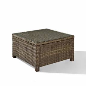 Bradenton Outdoor Wicker Sectional Coffee Table Weathered Brown - Crosley CO7207-WB