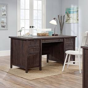 Costa Executive Desk in Coffee Oak - Sauder 422976