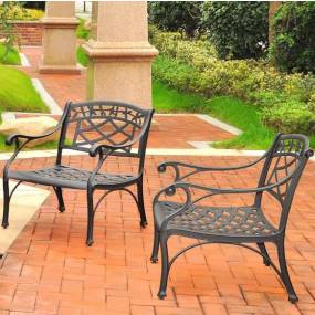 Sedona 2Pc Outdoor Chair Set Black - 2 Club Chairs - Crosley KO60006BK
