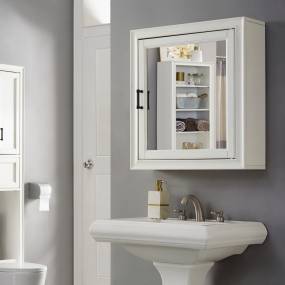 Tara Mirrored Wall Cabinet White - Crosley CF7010-WH