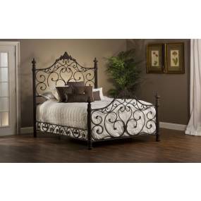 Hillsdale Furniture Baremore Metal Queen Bed, Antique Brown - 1742BQR