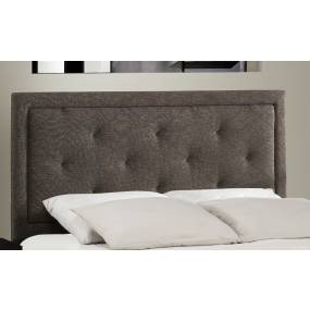 Hillsdale Furniture Becker Twin Upholstered Headboard with Frame, Black/ Brown - 1296HTWRB