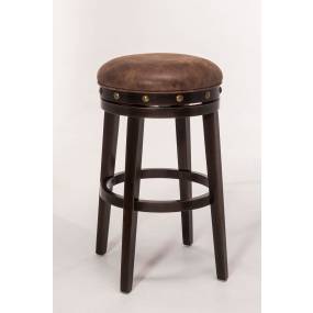 Hillsdale Furniture Benard Wood Backless Bar Height Swivel Stool, Deep Smoke Brown - 5990-830