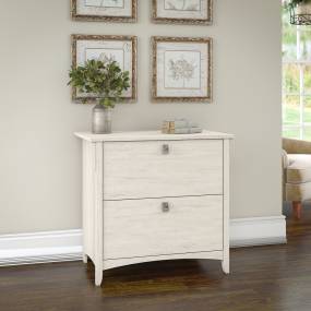 Bush Furniture SAF132AW-03 - Salinas Lateral File Cabinet in Antique White