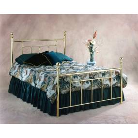 Hillsdale Furniture Chelsea Metal Queen Headboard with Frame, Classic Brass - 1038HQR