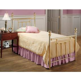 Hillsdale Furniture Chelsea Metal Twin Bed, Classic Brass - 1035BTWR