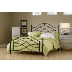 Hillsdale Furniture Cole King Metal Bed, Black Twinkle - 1601BKR
