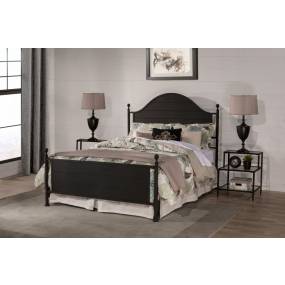 Cumberland King Headboard & Footboard in Textured Black (Rails Not Included) - Hillsdale 2113-660